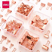 Power rose gold long tail ticket clip simple small clip metal clip financial office desktop gadget 78203