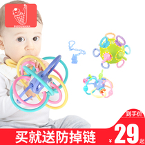 Cloth pocket mother baby tooth gum grinding tooth stick bite glue hand bell baby educational toy Manhattan hand grip ball