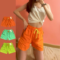 Beach pants mens quick-drying can go into the water loose seaside resort shorts solid color sports anti-embarrassing hot spring swimming pants women