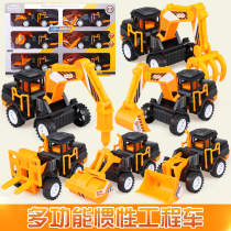  Childrens inertial fire engineering excavator excavator toy car set 2 boys 3 babies 4 all kinds of cars 5 years old