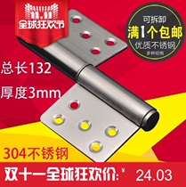 304 stainless steel hinge 5 inch 6 inch thick hardware bearing hinge door hinge enlarged heavy-duty silent hinge