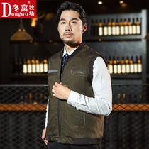 Middle-aged and elderly waistcoat male lamb hair autumn and winter father plus velvet thickened mens horse clip middle-aged waistcoat wool vest