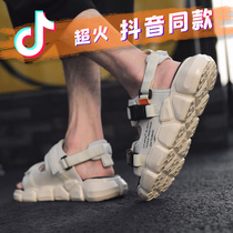 2021 new daddy sandals mens ins tide tow Vietnam Sandy Beach outdoor two wear sports driving autumn