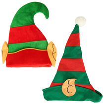 New Christmas dress up props Childrens Christmas Elf hat Adult Christmas Non-woven hat