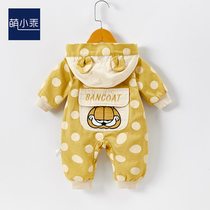 Baby Autumn Clothes Conjoined Clothes 2020 New Male Baby Cartoon Super Cute Clothes New Foreign Air Korean Version Out Climbing Suit