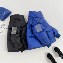 Childrens clothing boys white duck down jacket short 2021 new middle and big childrens winter dress foreign tide childrens thick coat