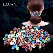 Hairpin headdress top clip Korean large back of the head half tie hair crystal temperament mother spring horizontal clip hair card