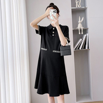 Pregnancy Woman Dress Summer Clothing High Level Sensation Small Subskirt 2022 New Big Code Loose Temperament Fashion Tandem Dress