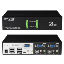 MATOUDIY MT-0201VK industrial grade automatic KVM switcher 2 in 1 out USB audio wire control wiring