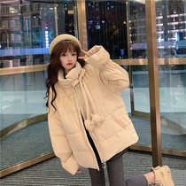 Burst light Core velvet cotton clothes 2020 New Women Winter Thickening Academy Wind Student Short jacket Cotton Closetide