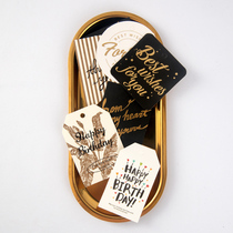 Card sticker series creative tag packaging book paper gilding English decorative accessories wishing bottle