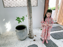 sweetcity child pint 19 autumn new pint girl girl baby retro floral handmade cable dress dress