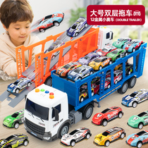 Childrens toy car large inertia flatbed trailer truck car racing set model boy toy gift