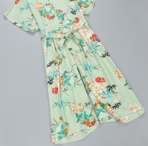 Q large wide leg pants nine points womens foreign trade summer clothes New Fat mm thin cover belly fashion jumpsuit age