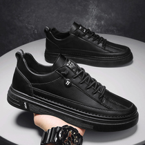 Autumn mens shoes waterproof non-slip chef work Board shoes black casual Joker leather shoes special trendy shoes for kitchen