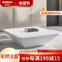 Light luxury Rock board tea table TV cabinet combination simple modern small apartment living room creative minimalist square tea table