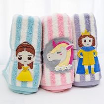 Absorbent towel cotton wash face wipe hair quick dry hair towel cute girl cartoon household cotton Soft Adult