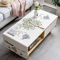 Cartoon Sofa Coffee Table Tablecloth Waterproof Cotton