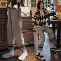 Big code gross underpants Womens spring autumn 2022 new fat sister loose fit for hip thigh coarse girl pants