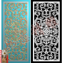 European flower hollow screen partition Western flower carved figure jdp relief figure Gray scale figure Wood carving figure Stone carving