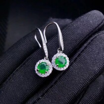 S925 Silver - inlaid natural grandmother ear crash fashion noble and generous super - beautiful XHF