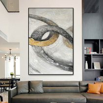 Entrance porch decorative painting light luxury corridor aisle mural vertical version modern minimalist oil painting Nordic high-end hanging painting fantasy