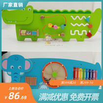  Early education childrens corner game Caterpillar crocodile wall puzzle operation board Wall toy wall game