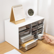 Japanese office desktop storage box transparent drawer desk top sundries finishing box stationery multi-layer lockers