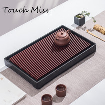 TOUCH MISS tea tray small tea table simple household drainage new black gold stone Kung Fu tea tray tea sea