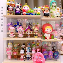 Hand-held storage box multi-layer h-layer open-door wooden light acrylic transparent dust-proof dust cover large display