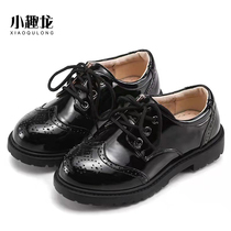 Children's Black Shoes Boys Classic Spring and Autumn Pairs British Feng Bao Puppy Pupils Performance Shoes