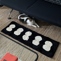 NICEONE Original Tufted Carpet Bedroom Bedside Blanket Long Plush Thickened Non-slip Absorbent Strip Home Coffee Table Pad