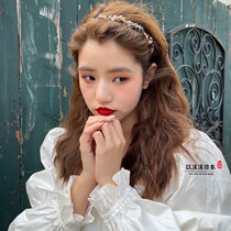 Japanese GP female hair hoop fairy Mori Super fairy rhinestone Net red head hoop out hairpin Joker press Korean version