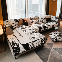 Minshun Nordic minimalist sofa cushion all season universal upscale non-slip sofa cover winter cute cartoon sofa cushion