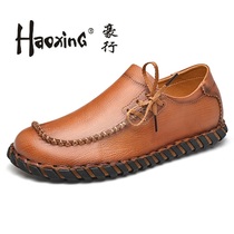 Luxury mens shoes Spring Summer 2021 new mens shoes genuine leather beans Beans Shoes Men 100 hitch Casual Leather Shoes Sloth Shoes