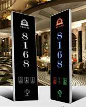 Hotel Electronic Doorplate Touch Switch Doorbell Guesthouse Luminous House Number Display Card Touch Doorbell Switch Six All-in-one