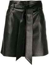 2021 NANUSHKA black lace-up faux leather skirt