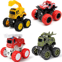 Four Drives Off-road Cars Children Engineering Cars Toy Car Inertia Stunts 2-3-Year-Old Baby Bus Little Car Monster Car