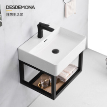 Nordic small apartment wall wash basin simple bracket hanging basin balcony bathroom household washbasin sink