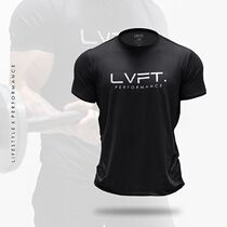 New Fitness Sport Mens All-cotton T-shirt Casual Training Running Perspiration Round Collar Breathable Printed Sashimi Short Sleeves