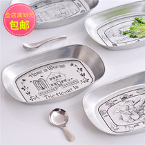 European style Nordic Cafe bar retro tinplate carved metal plate fruit plate candy pot