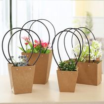 Floral gift box Handbags Handbags Flower Art Class Materials Flowers Flower Arrangements Box Rectangular Pvc Waterproof Diy Flower Baskets