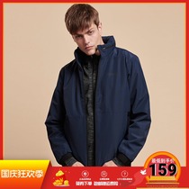 361 Degree Mens winter New velvet jacket 361 windproof hooded fashion warm trend sports coat men