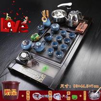 Automatic tea tray set Kung Fu tea with one self-flowing water Simple home t with solid wood ceramic complete set of office tea