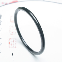 Natural Xinjiang Hetian jade bracelet womens green jade thin round girl Jade Bracelet