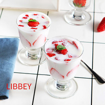  Japan ins the same high-legged glass smoothie cup Yogurt cup Juice cup Fruit cup Ice cream cup Milkshake cup