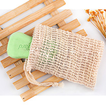 Single rope cotton linen soap bag bath wipe bath towel handmade soap storage bag sisal foaming cleanser face wash bag