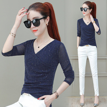 Early spring models with base shirt T-shirt women 2021 this years new spring and autumn long sleeves on clothes wild fashion tide