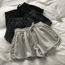 Gray sports shorts Women summer loose wear 2021 new running black Super shorts home casual wide leg pants