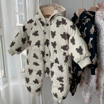 Korean baby out of the clothing winter Cotton one-piece clothes baby winter clothes thick clothes climbing clothes cotton clothes